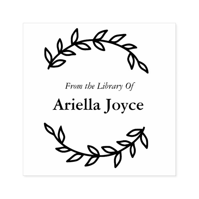 Utandning av blommigt från Bibliotek vid Ex Libris Stämpel (Tryck)