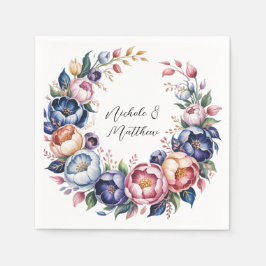 Utandning av Blommigt i elegant för Bröllop Pappersservett
