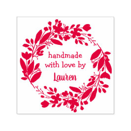 Utandning av blommigt med Kärlek enligt eget namn Självfärgande Stämpel