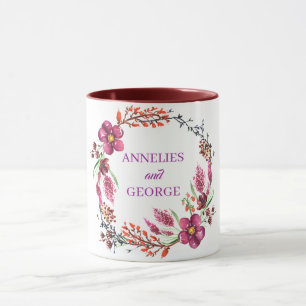 Utandning av blommor och torkar mugg