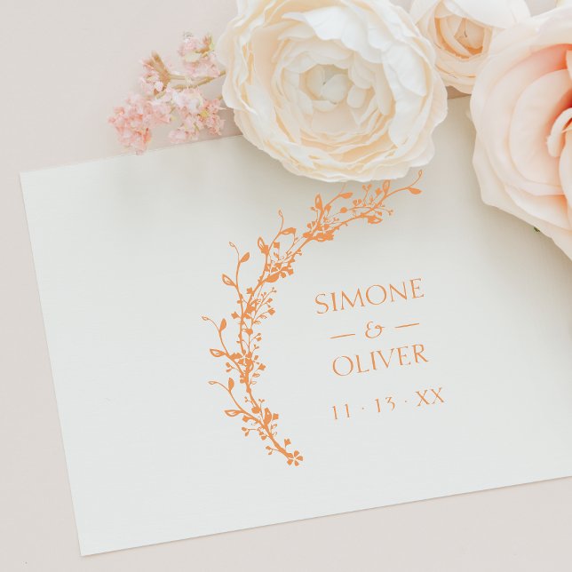 Utandning av botaniskt Elegant Bröllop Stämpel (Skapare uppladdad)