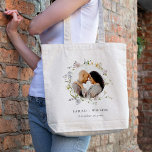 Utandning av Cute Rustic Meadow Blommigt Foto Bröl Tygkasse<br><div class="desc">Om du behöver ytterligare anpassningar kan du kontakta mig på yellowfebstudio@gmail.com.</div>