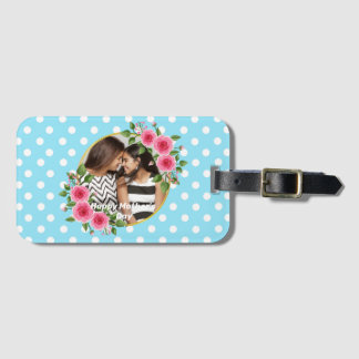 Utandning av Cute Rustic Meadow Blommigt Foto Mors Bagagebricka