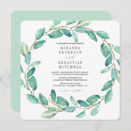 Utandning av Eucalyptus Löv från botaniskt Bröllop Inbjudningar