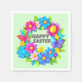 Utandning av färgade Påsk-blommor Pappersservett