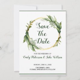 Utandning av Grönt Löv Spara Datumet