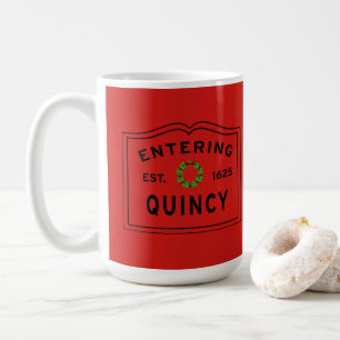 Utandning av grönt och röd Helgdag, inträde i Quin Kaffemugg
