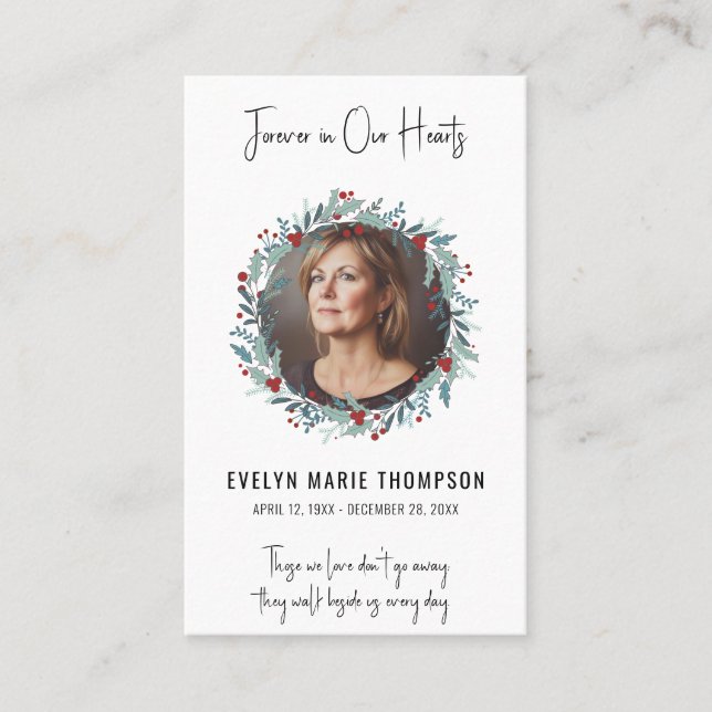 Utandning av Helgdag med funktionellt memorandumfo Visitkort (Framsida)