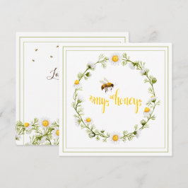 Utandning av honungsbin Daisy är min honungshjärta Julkort