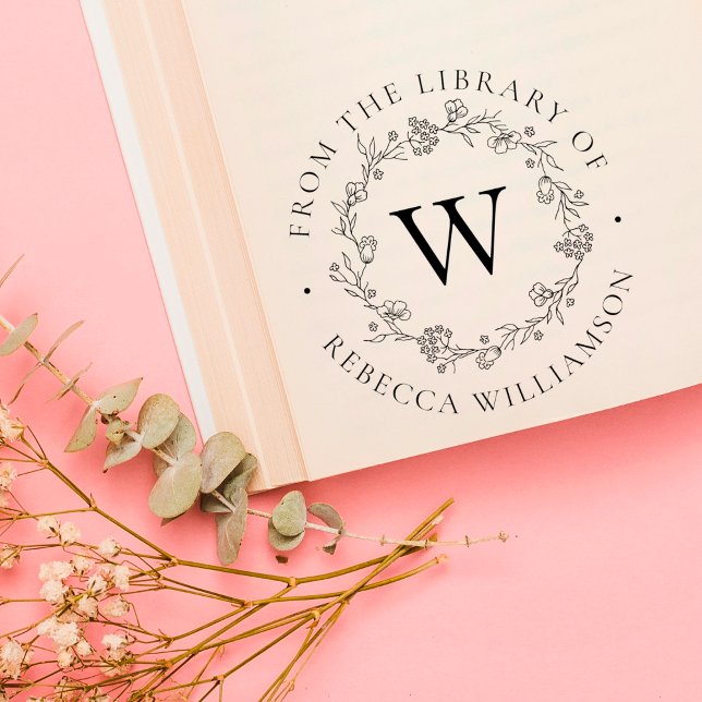 Utandning av Monogram och Blommigt från Bibliotek  Stämpel (Skapare uppladdad)