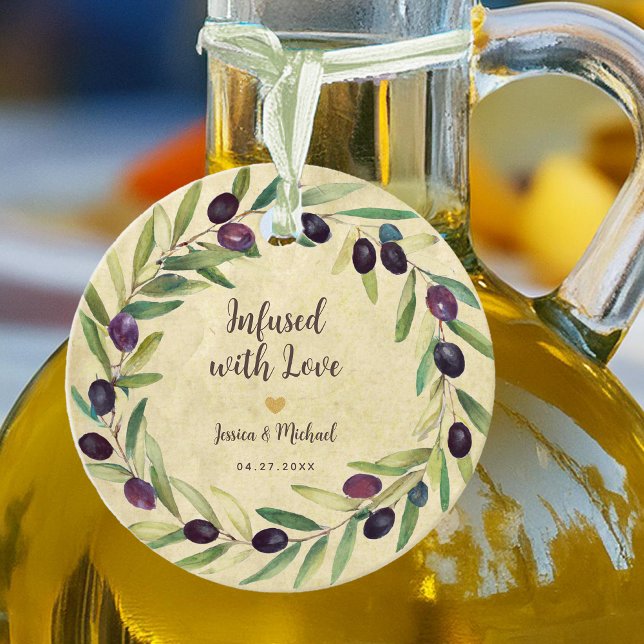 Utandning av olivolja Infektion med Kärlek Rustic  Gåvor Etiketter (Skapare uppladdad)