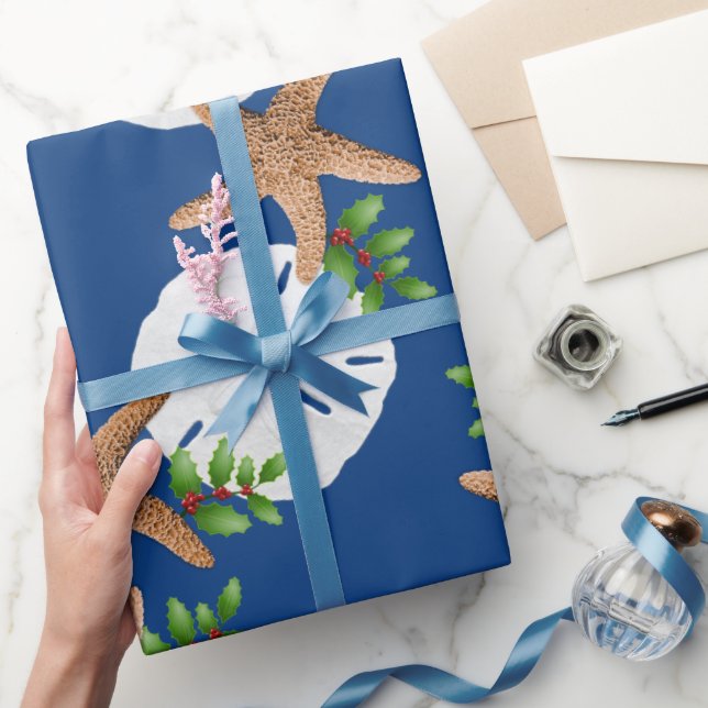 Utandning av persikor Stor Mönster-jul Presentpapper (Gifting)