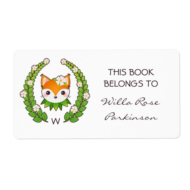 Utandning av räv Blommigt Bok-Tillhören till Fraktsedel (Framsidan)