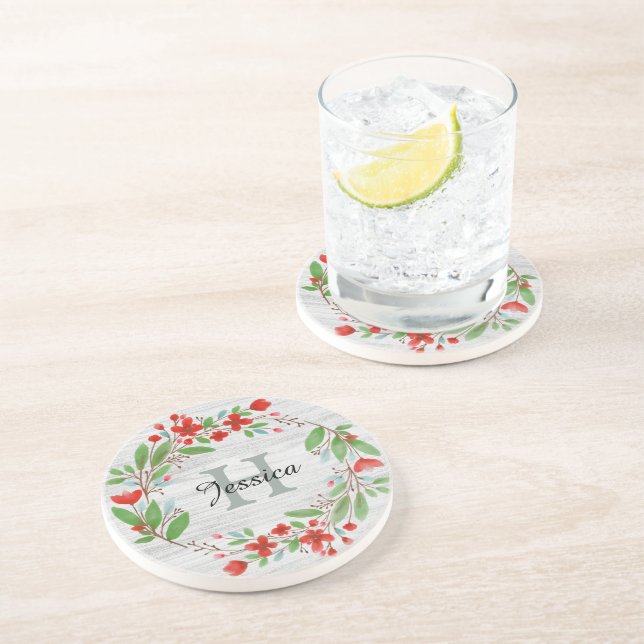 Utandning av rött blomma Rustig Personlig Underlägg (Sidan)