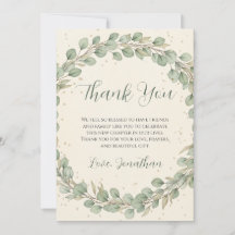 Utandning av rustik eukalyptus Babykläder Tack