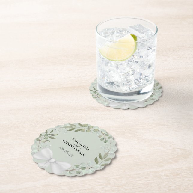 Utandning av rustik eukalyptus Utandning Grönt Brö Underlägg Papper (Insitu)