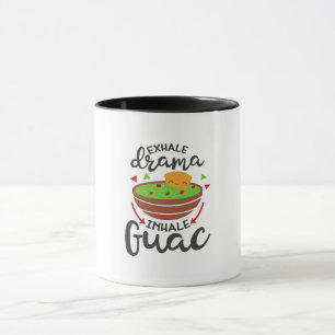 Utandning Drama Inandning Guac Rolig Fiesta Köket Mugg