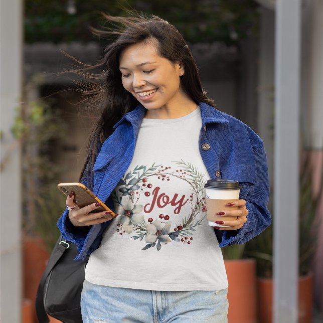Utandning, röda blommor, bär Jul T Shirt (Skapare uppladdad)