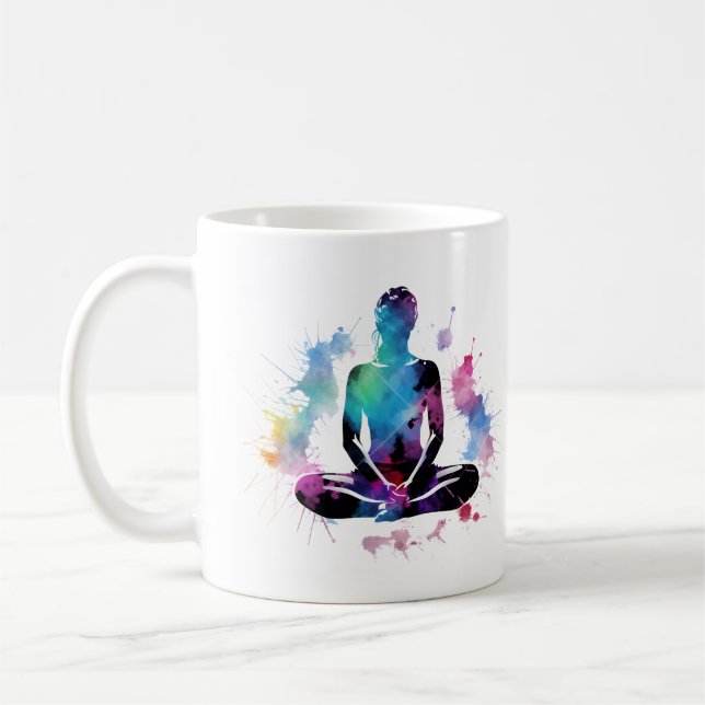 Utandning, slappna av. kaffemugg (Vänster)