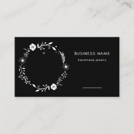 Utandning Svart Blommigt Pris Märkre Visitkort
