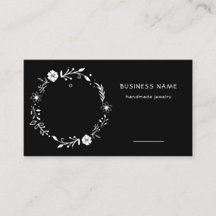 Utandning Svart Blommigt Pris Märkre Visitkort