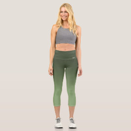Utandning_Zon Grönt Gradient Capri Leggings