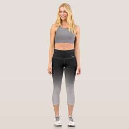 Utandning_Zon svart toning - kapri Leggings