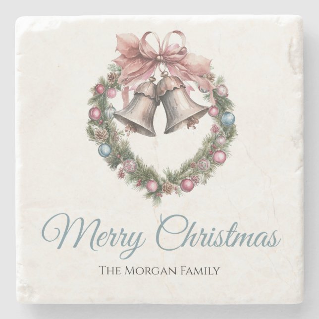 Utandningsavföring och Rosa Ribbon Bow Stenunderlägg (Framsidan)