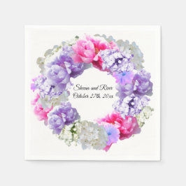Utandningsblandad Blommigt Bröllop Pappra blöjor Pappersservett