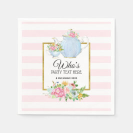 Utandningsblomma, te party, Pappra blöjor, Cocktai Pappersservett