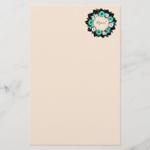Utandningsblommor Greenery Blommigt Religiösa Gift Brevpapper