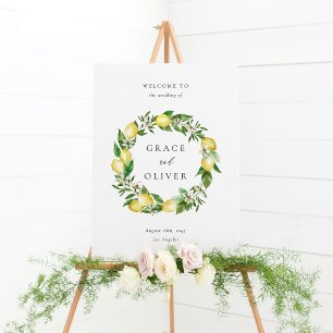 Utandningsdesign för botaniska Lemon och Greenery Poster