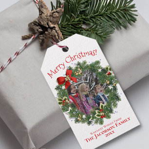 Utandningsfoto i Ram God jul Presentetikett