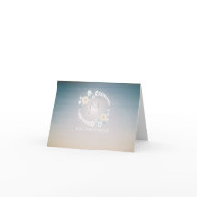 Utandningsfranssolnedgång Himmel Monogram Notecard