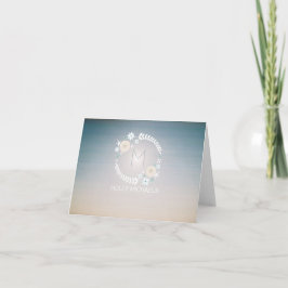 Utandningsfranssolnedgång Himmel Monogram Notecard Anteckningskort