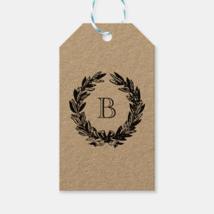 Utandningsinandning i Monogram Bröllop Presentetikett