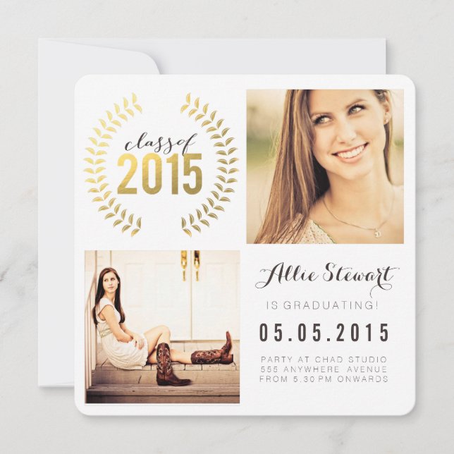 Utandningsklass i guld 2015, fotoport i Student Meddelande (Framsida)