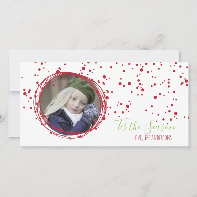 Utandningskort för Helgdag i bubblor Julkort (Framsida)