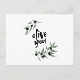Utandningskort för Olive gren - "olivdu" Vykort