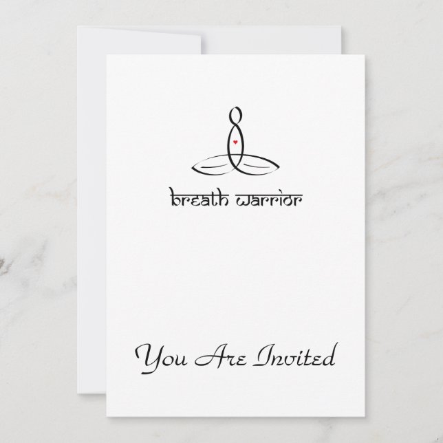 Utandningskrig - Black Sanskrit stil Inbjudningar (Framsida)