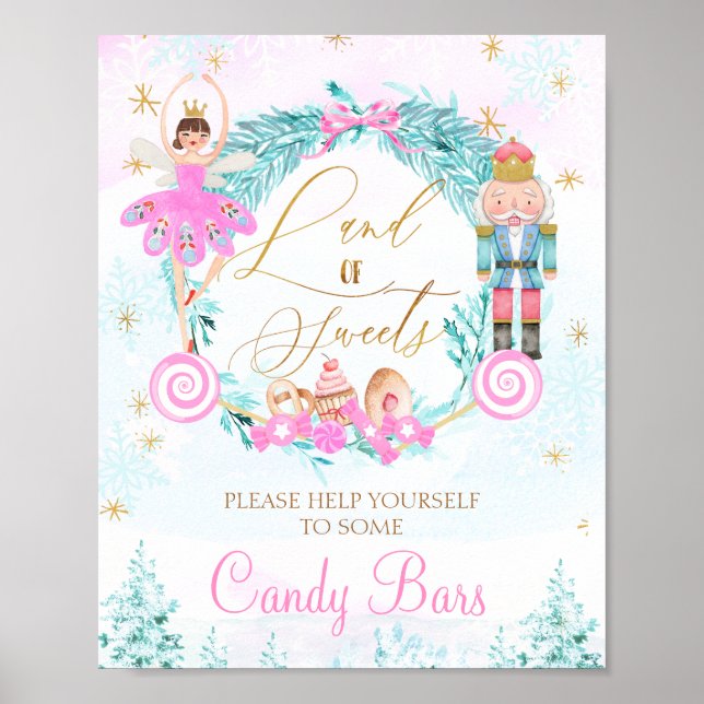 Utandningslandet Nutcracker Födelsedagsskylt Poster (Framsidan)