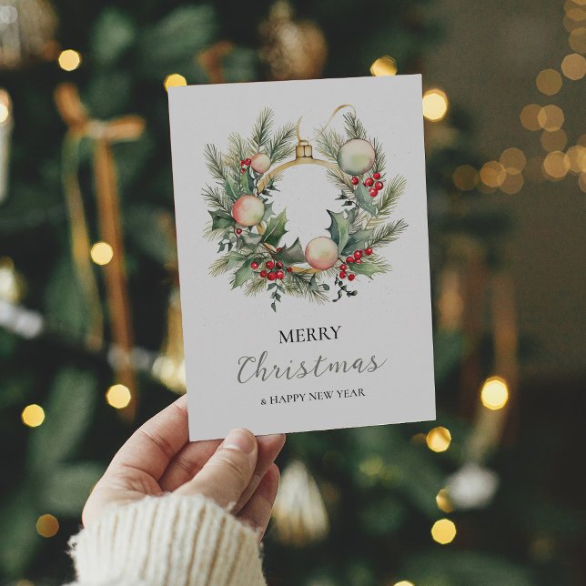 Utandningsminimalt god jul Gott nytt år Tack Kort (Skapare uppladdad)