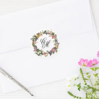 Utandningsmonogram för konstgjord Blommigt
