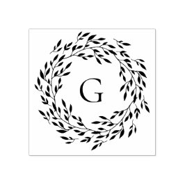 Utandningsmonogram för ömtåligt läder stämpel