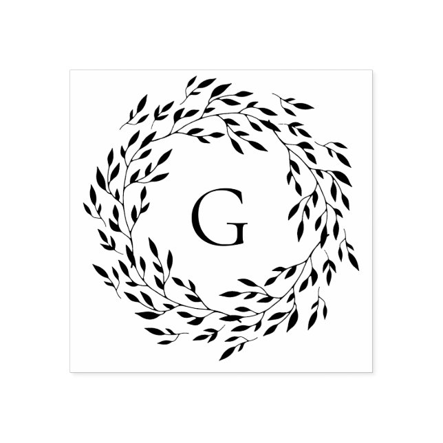 Utandningsmonogram för ömtåligt läder stämpel (Tryck)