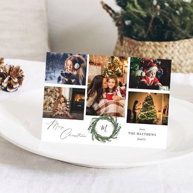 Utandningsmonogram Rustic 5 Photo God jul (Skapare uppladdad)