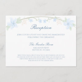 Utandningsmottagning av blå Blommigt Tilläggskort