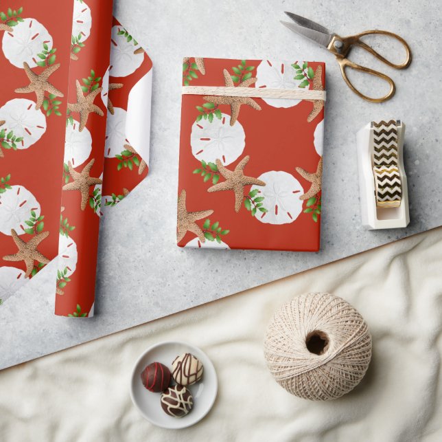 Utandningssår för persikor Dollars Mönster jul Presentpapper (Hantverk)