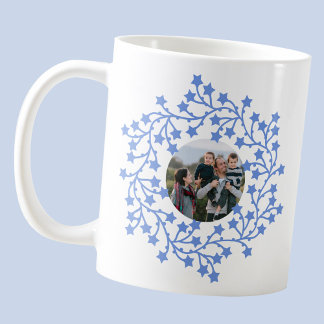 Utandningsskandinaviskt med fotopastjärnor kaffemugg