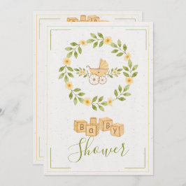 Utandningsskugga för spädbarn med enkel Blommigt Inbjudningar